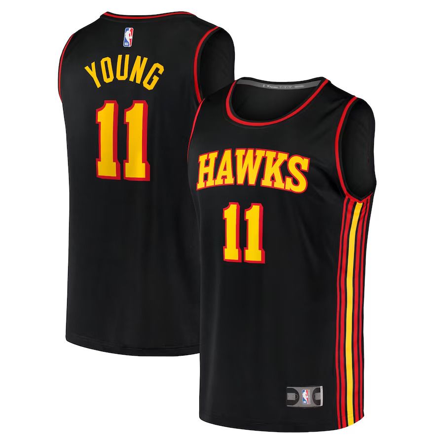 Men Atlanta Hawks #11 Trae Young Fanatics Branded Black Fast Break Replica NBA Jersey->atlanta hawks->NBA Jersey